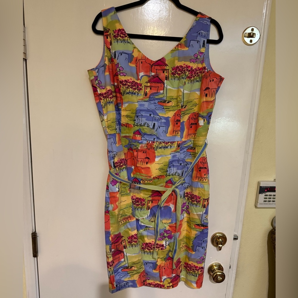Coldwater Creek shift dress with belt size 16 new with tags